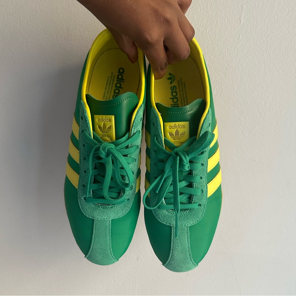 Adidas Tokyo Green and yellow sneakers